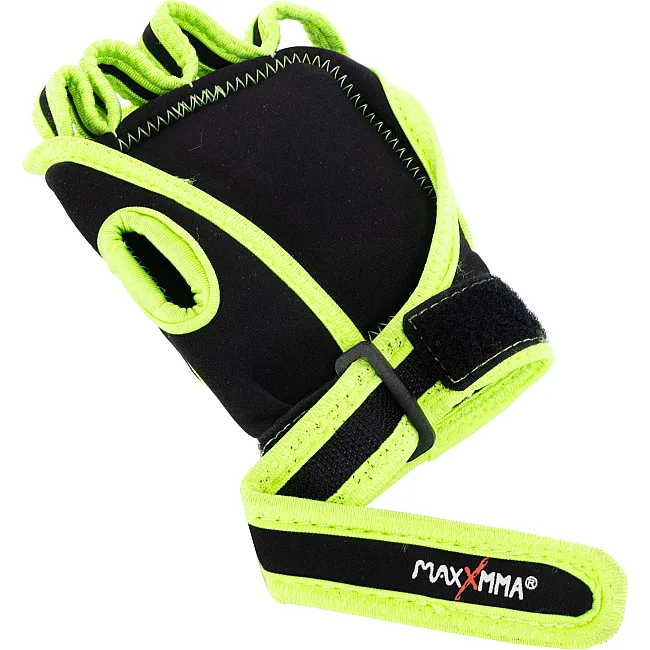 Перчатки-утяжелители MAXXMMA
 GS02 2х0,45кг (Черный-салатовый)