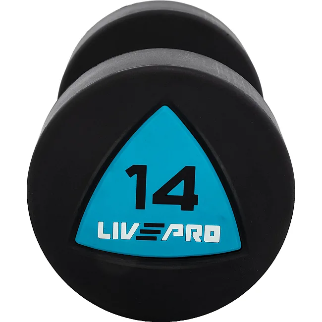 Гантели профессиональные
 с полиуретановым покрытием LiveUp LP8002-14 2шт по 14кг