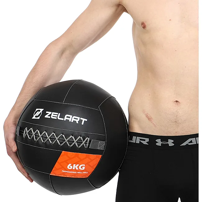 Мяч набивной медицинский для кроссфита WALL BALL ZELART
 TA-7822-6 вес-6кг