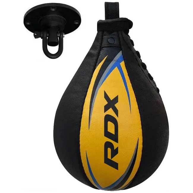 Пневмогруша боксерська RDX 2Y Boxing Speed Ball Leather Multi Yellow/Blue