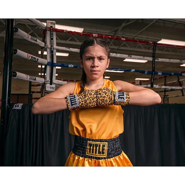 Бинты для бокса TITLE Boxing Print 450см Leopard