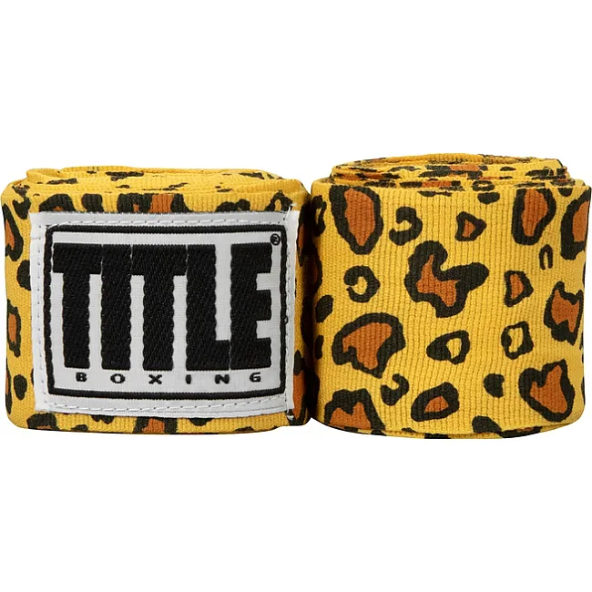 Бинты для бокса TITLE Boxing Print 450см Leopard