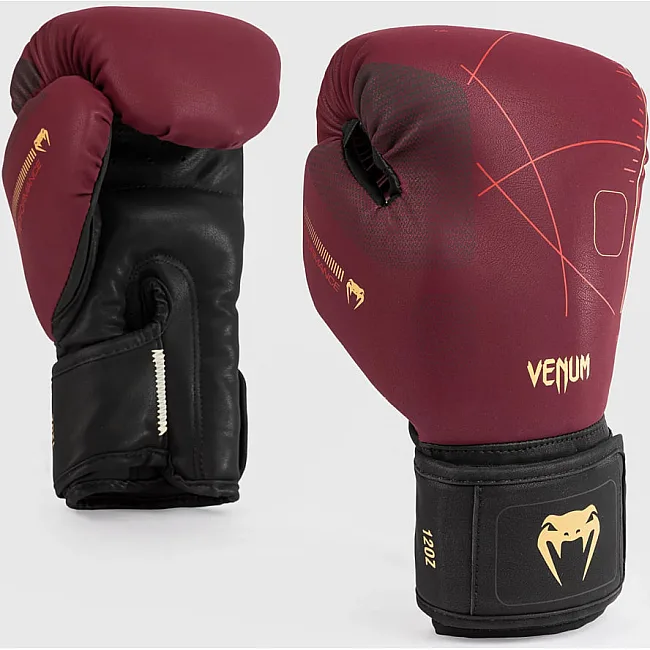 Боксерські рукавички VENUM Tactical XT - Black/Burgundy/Gold