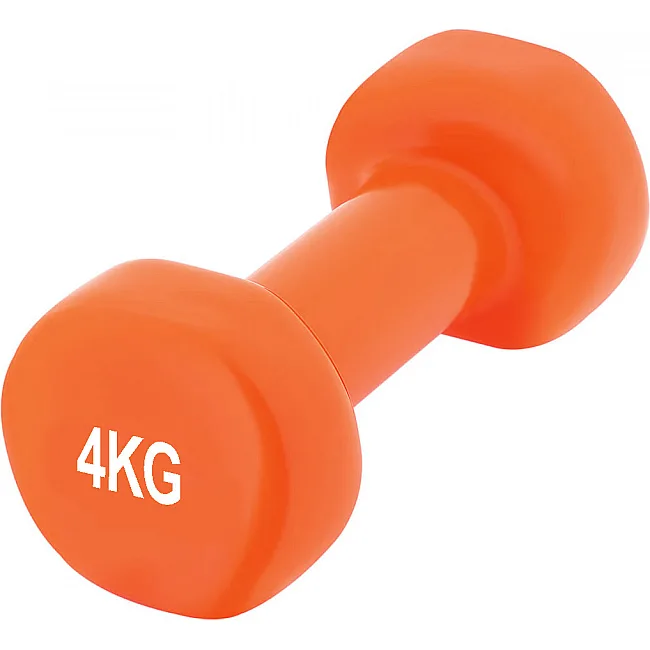 Гантели виниловые POWERPLAY 4125 Achilles 2x4кг. Оранжевые (пара - 2шт)