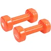 Гантели виниловые POWERPLAY 4125 Achilles 2x4кг. Оранжевые (пара - 2шт)
