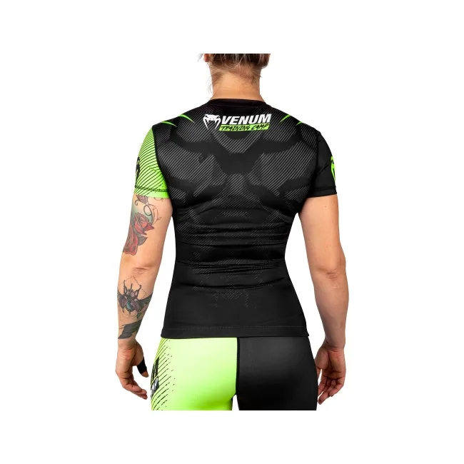 Рашгард женский VENUM Training Camp 2.0 Short Black Neo Yellow