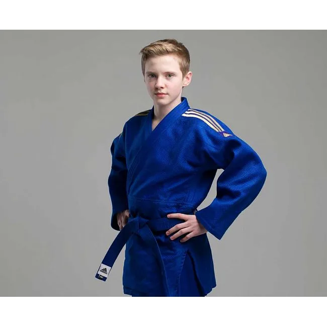 Кимоно для дзюдо Adidas Champion 2 с лицензией IJF (синий)