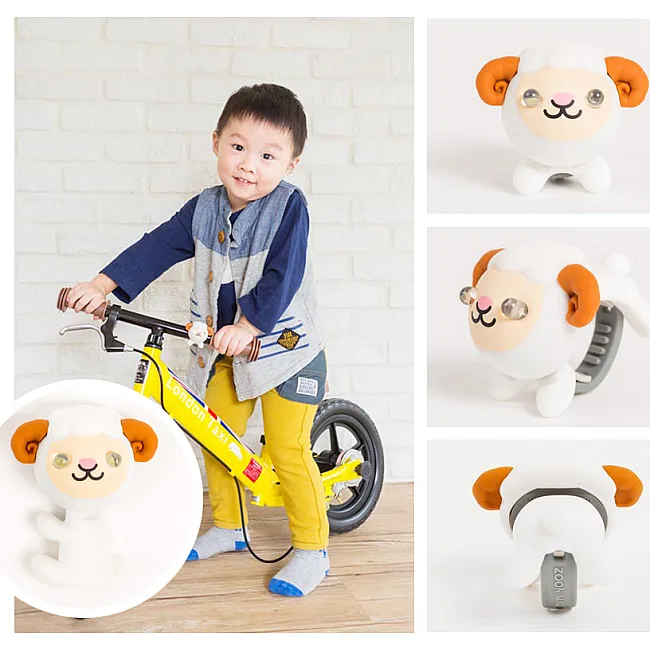 Мигалка для детского велосипеда ZOONIMAL Овечка, LED, на руль. Свечение: Белый