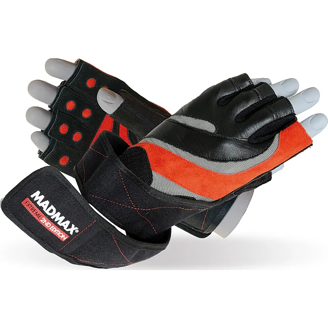 Рукавиці для фітнесу MADMAX MFG-568 Extreme 2nd edition Black/Red