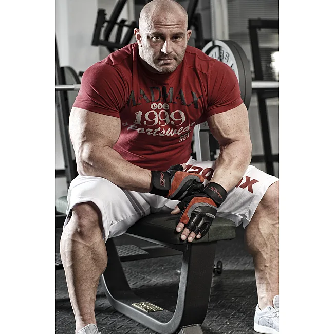 Рукавиці для фітнесу MADMAX MFG-568 Extreme 2nd edition Black/Red