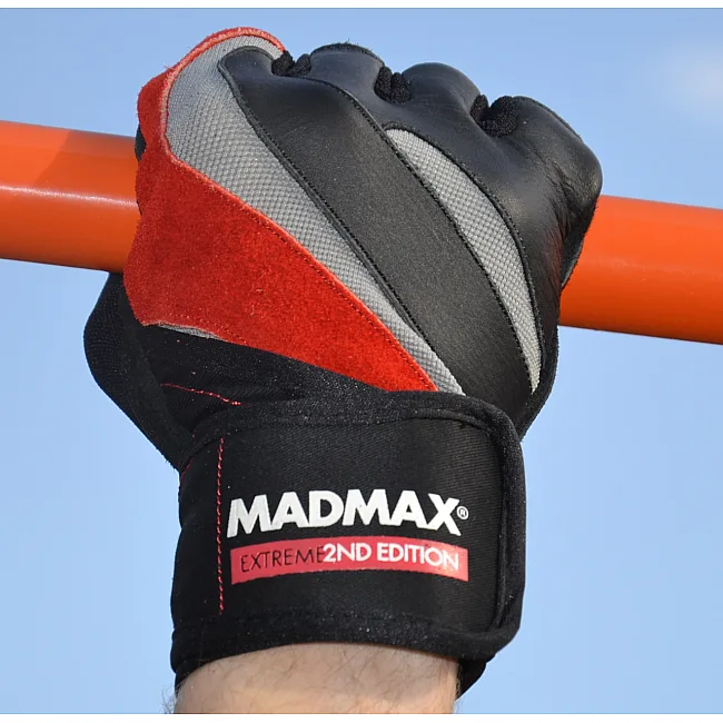 Рукавиці для фітнесу MADMAX MFG-568 Extreme 2nd edition Black/Red