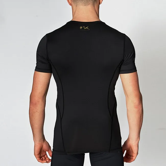 Рашгард із коротким рукавом LEONE Black/Gold S