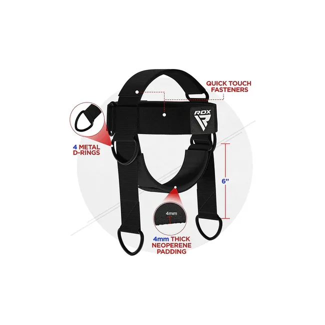 Тренажер для шиї RDX H2 Neck Harness For Weight Lifting & Strengthening Exercises Black