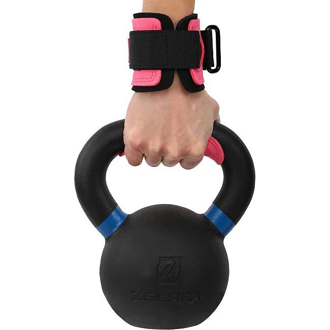 Накладки для підтягування та тяги WEIGHT LIFTING WRIST WRAPS LiveUp LP8757 2шт (Рожево-чорний)