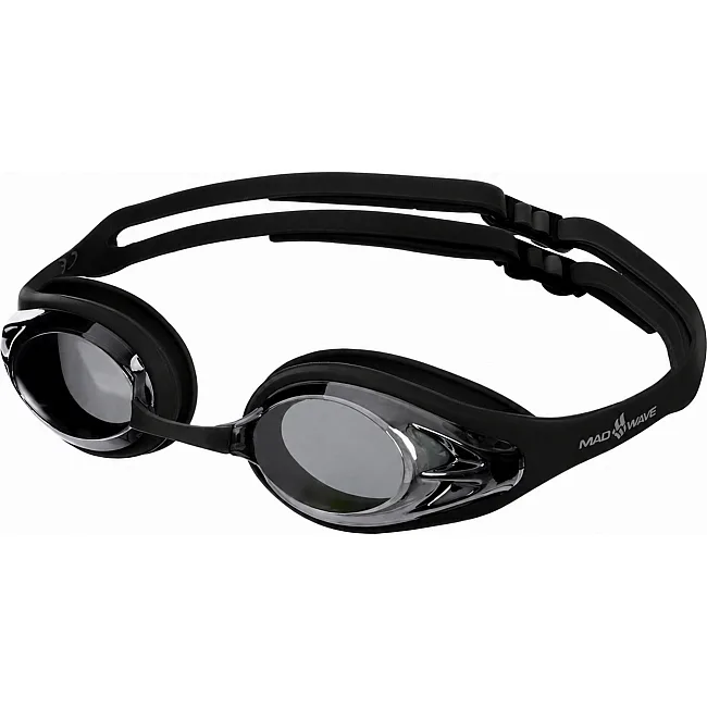 Окуляри для плавання дорослі MADWAVE Alligator mirror M042714 (Чорний)