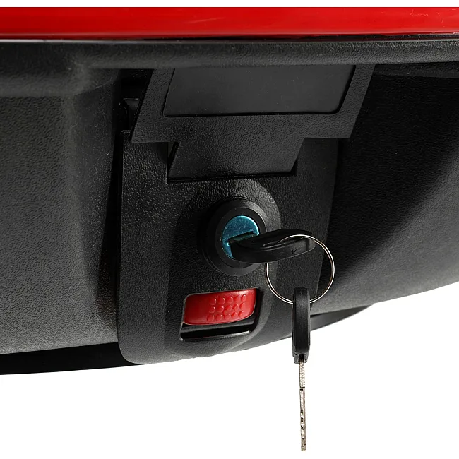 Центральный кофр задний для мотоцикла пластиковый Top Case JUHAO M-999 1шт 43x39x28см (Черный-красный)