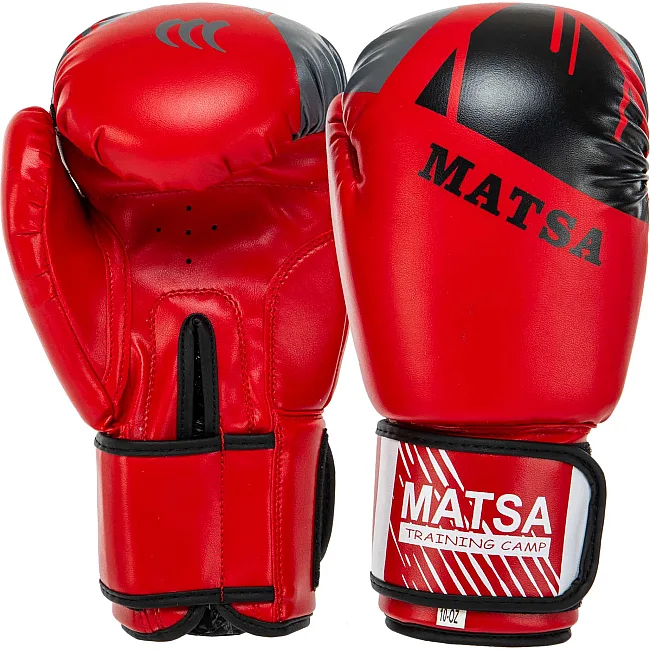 Перчатки для бокса PU MATSA MA-7301 (Красный)