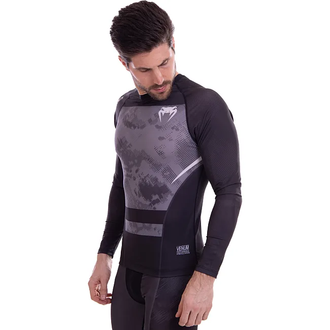 Костюм компрессионный мужской рашгард лонгслив и штаны VENUM
 9514-9614 (Черный)