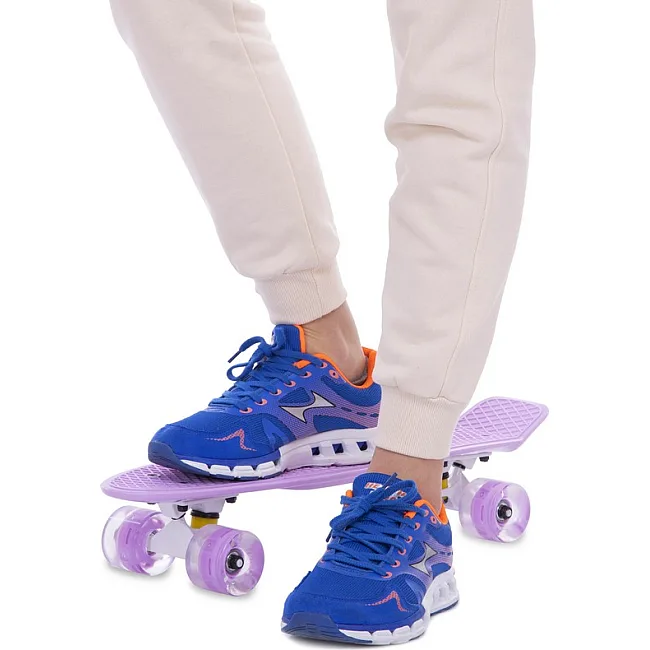 Пенни борд Penny Board круизер пластиковый со светящимися колесами 22