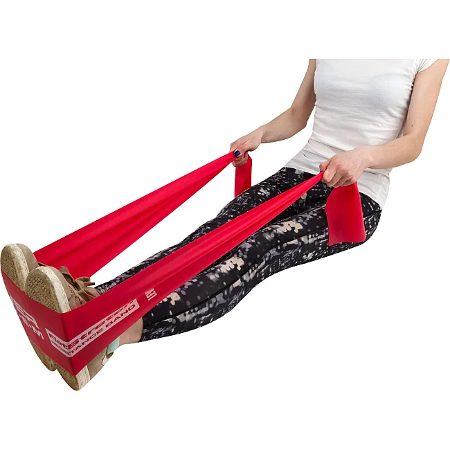 Лента-эспандер для спорта и реабилитации POWER SYSTEM PS-4122 Flat Stretch Band Level 2 Red (9-11кг.)