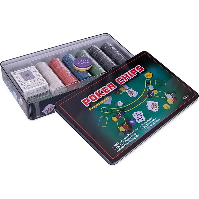 Набор для покера в металлической коробке Professional Poker chips SP-SPORT
 IG-4394 300 фишек