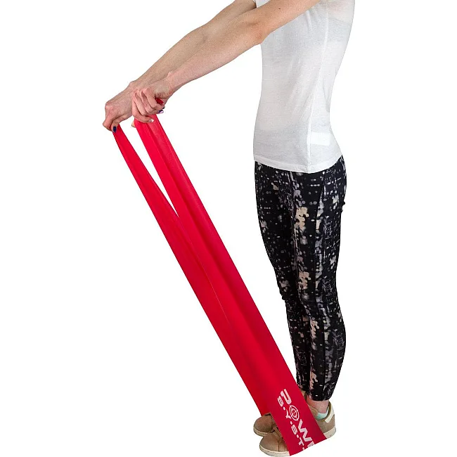 Лента-эспандер для спорта и реабилитации POWER SYSTEM PS-4122 Flat Stretch Band Level 2 Red (9-11кг.)