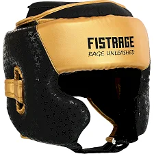 Шлем для бокса в мексиканском стиле FLEX FISTRAGE VL-5500 (Черный-золотой)