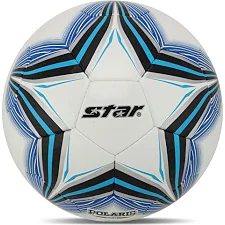 Футбольный мяч SELECTAR POLARIS 666 SB4125C №5 Compite кожа (Белый-синий)