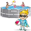 Каркасный бассейн 17in1 INTEX 26716, 366 x 99 см + машина для создания пузырей