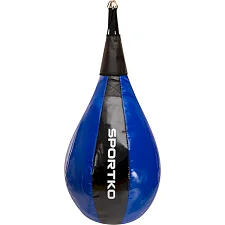 Боксерська груша краплеподібна набивна SPORTKO GP-4 60x45см (Чорний-синій)