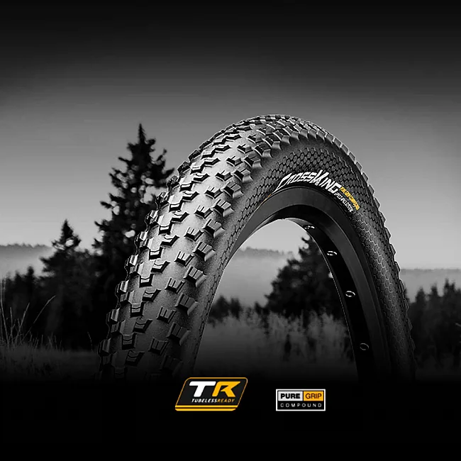 Покрышка бескамерная Continental Cross King ShieldWall 26" | 26 x 2.30 черная, складная, skin