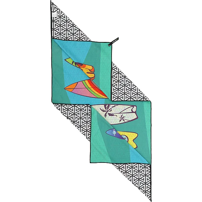 Полотенце для пляжа и бассейна из микрофибры SURFBOARD BEACH TOWEL T-SBT 80х160 см (Голубой)