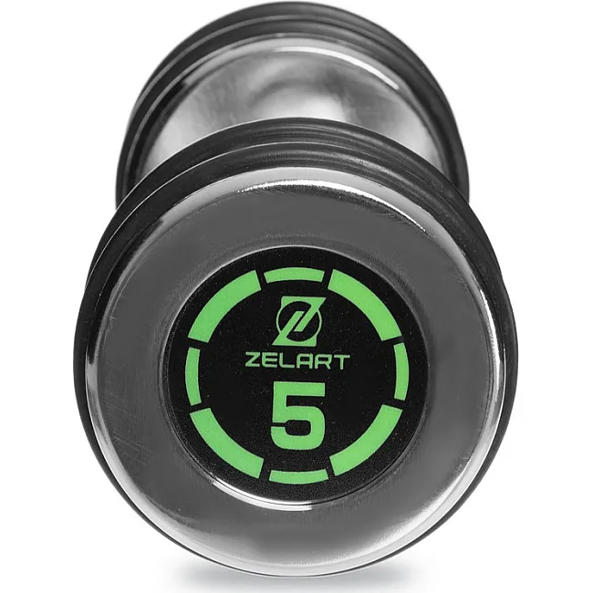 Гантель цельная стальная хромированная ZELART
 FI-2622-5 1шт 5кг хром