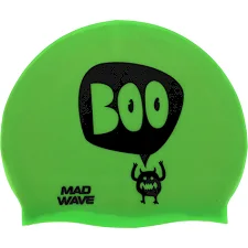 Шапочка для басейну силіконова юніорська MADWAVE Junior Boo M057305 (Зелений)