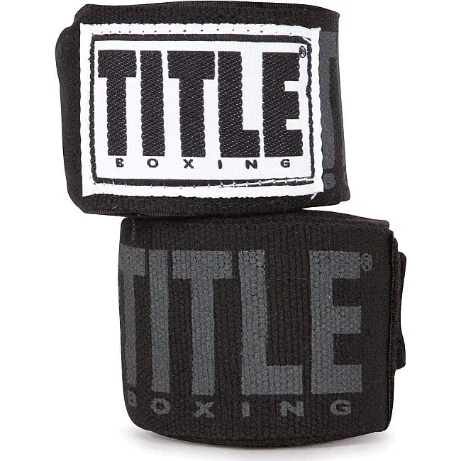 Бинты для бокса TITLE Boxing Power-Flex Elite 180" Black (4.5м.)