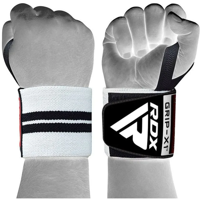 Бинти для зап'ясть (кистьові бинти) RDX W2 Gym Wrist Wraps BLACK/WHITE PLUS
