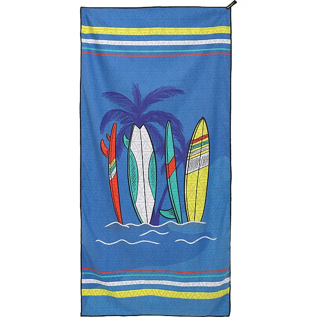 Полотенце для пляжа и бассейна из микрофибры SURFBOARD BEACH TOWEL T-SBT 80х160 см (Голубой)