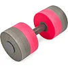 Гантель для аквафитнеса и аквааэробики аква-гантель Aqua Dumbbell MADWAVE
 Round Bar Float M082502 1шт (Серый-розовый)