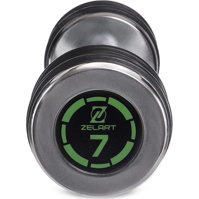 Гантель цельная стальная хромированная ZELART
 FI-2622-7 1шт 7кг хром