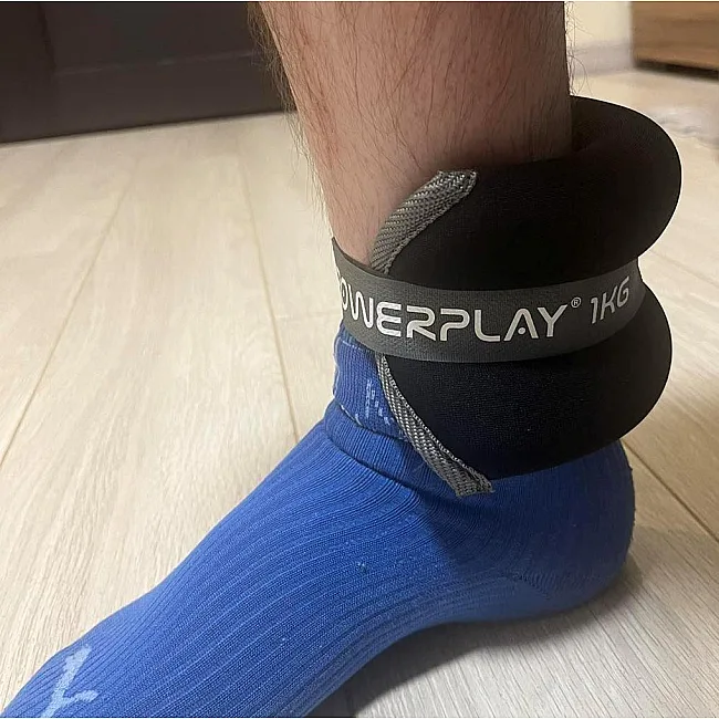 Утяжелители-манжеты для ног и рук PowerPlay PP-4349 Ankle/Wrist Weights (2шт.*1 kg) (пара) Черные