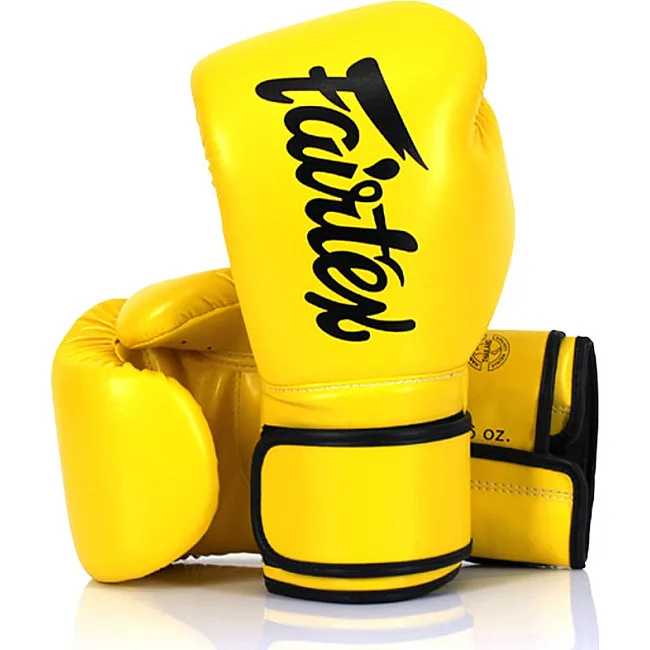 Боксерські рукавиці Fairtex BGV14 Yellow (бинти в комплекті)