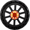 Колесо для пресса ролик для пресса одинарный SP-SPORT FI-0285 (Оранжевый-черный)