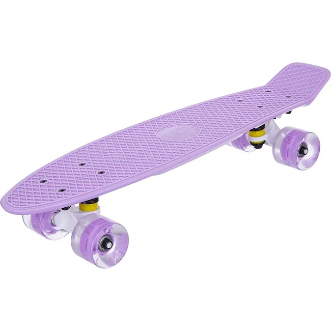 Пенни борд Penny Board круизер пластиковый со светящимися колесами 22