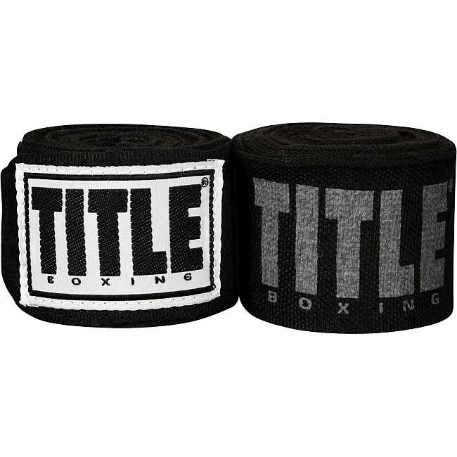 Бинты для бокса TITLE Boxing Power-Flex Elite 180" Black (4.5м.)