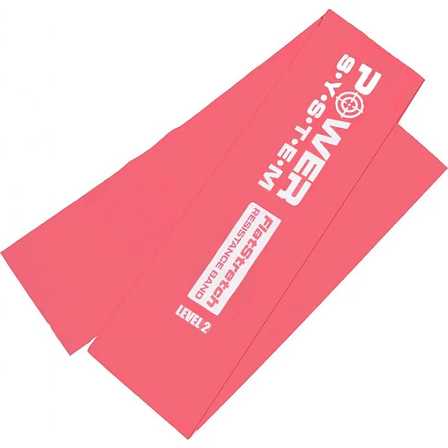 Лента-эспандер для спорта и реабилитации POWER SYSTEM PS-4122 Flat Stretch Band Level 2 Red (9-11кг.)