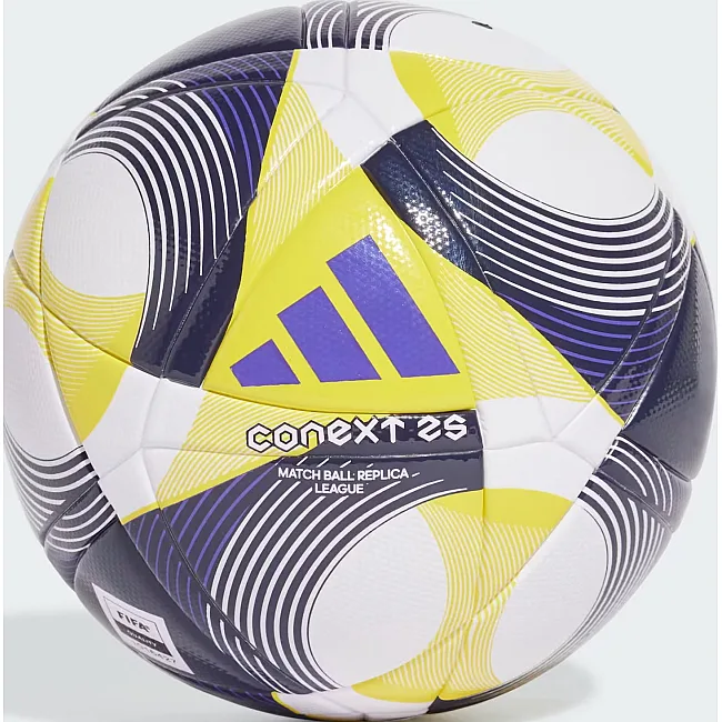 Мяч футбольный Adidas CNXT25 LGE белый, желтый, темно-синий