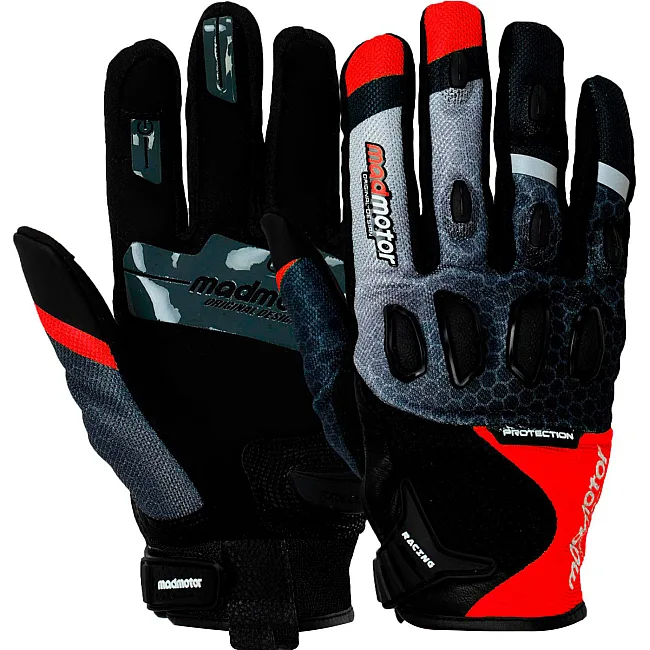 Мотоперчатки MADMOTOR MT-21 (Черный-красный)