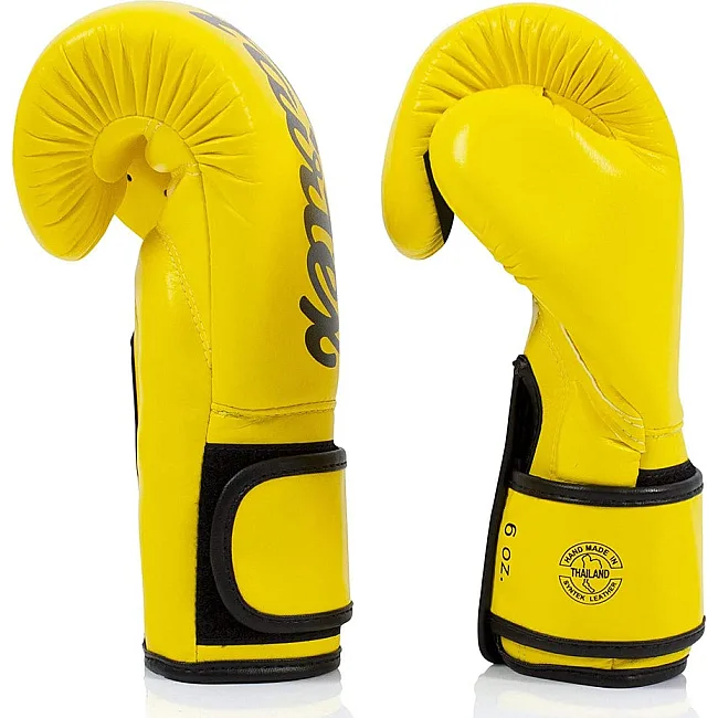 Боксерські рукавиці Fairtex BGV14 Yellow (бинти в комплекті)