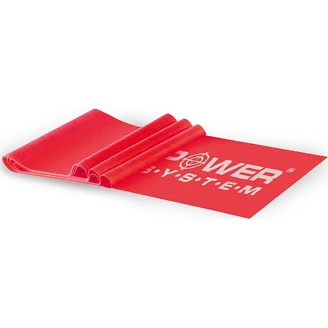 Лента-эспандер для спорта и реабилитации POWER SYSTEM PS-4122 Flat Stretch Band Level 2 Red (9-11кг.)