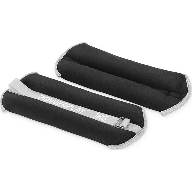 Утяжелители-манжеты для ног и рук PowerPlay PP-4349 Ankle/Wrist Weights (2шт.*1 kg) (пара) Черные